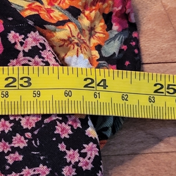 Autumn Floral Flutter Sleeve Rayon Blouse - Picture 6 of 7